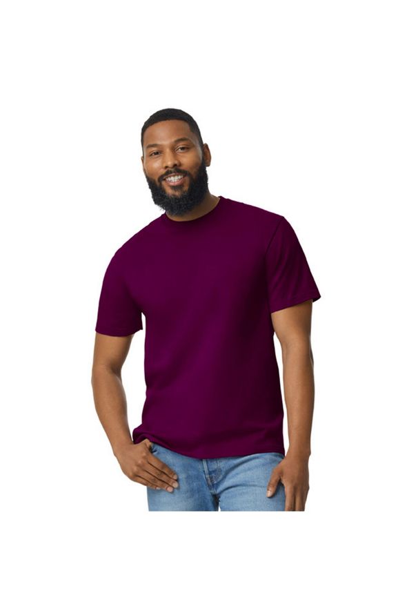 GILDAN - Koszulka Unisex Dla Dorosłych Softstyle Midweight. Kolor: czerwony, wielokolorowy, brązowy. Sport: turystyka piesza