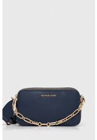 MICHAEL Michael Kors torebka skórzana kolor granatowy. Kolor: niebieski. Materiał: skórzane #1