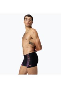 Kąpielówki męskie Speedo Duo Logo Print Aquashort. Kolor: czarny. Wzór: nadruk