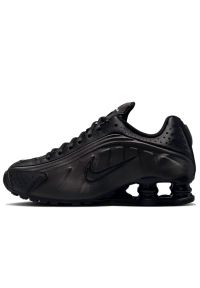 Buty młodzieżowe Nike Shox R4 CW2626-003 - czarne. Kolor: czarny. Materiał: guma, syntetyk, materiał. Szerokość cholewki: normalna. Sezon: lato