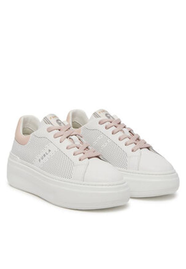Furla Sneakersy YJ56NUA BX3728 3944S Biały. Kolor: biały. Materiał: skóra
