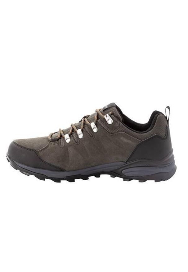 Buty trekkingowe Jack Wolfskin Refugio Texapore Low. Zapięcie: sznurówki. Kolor: zielony, wielokolorowy, szary, brązowy. Materiał: guma, skóra, tkanina. Szerokość cholewki: normalna