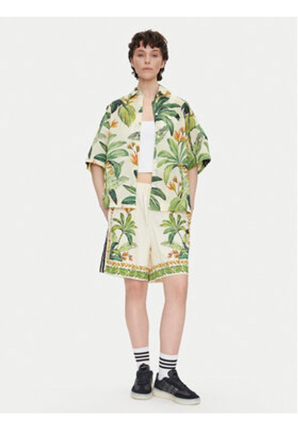 Adidas - adidas Szorty sportowe FARM Premium JD6288 Écru Loose Fit. Materiał: syntetyk