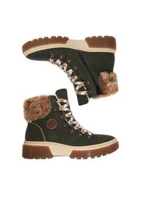 Rieker Trzewiki CEO-X8647-54 Zielony. Kolor: zielony. Materiał: materiał #5