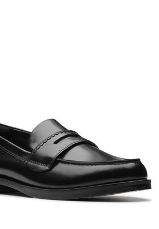 Clarks Mokasyny Straven Edge 26181277 Czarny. Kolor: czarny. Materiał: skóra