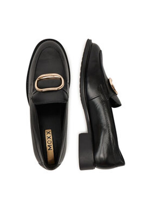 MEXX Loafersy MX/013C-RST Czarny. Kolor: czarny. Materiał: skóra