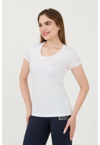 EA7 Emporio Armani - EA7 Biały damski t-shirt, Rozmiar S. Kolor: biały #5