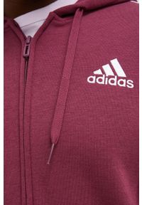 Adidas - adidas Bluza męska kolor fioletowy z kapturem z aplikacją. Okazja: na co dzień. Typ kołnierza: kaptur. Kolor: fioletowy. Materiał: materiał, dzianina. Wzór: aplikacja. Styl: casual #3