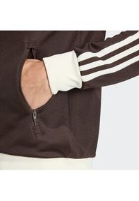 Adidas - adidas Bluza adicolor Classic KE1665 Brązowy Slim Fit. Kolor: brązowy. Materiał: bawełna #4