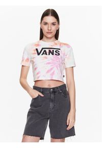 Vans T-Shirt Resort Wash VN0003PS Kolorowy Cropped Fit. Materiał: bawełna. Wzór: kolorowy #1