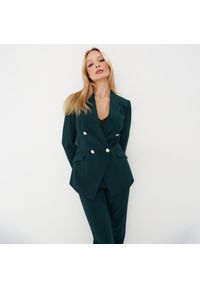 Mohito - Dwurzędowa zielona marynarka - Turkusowy. Kolor: turkusowy