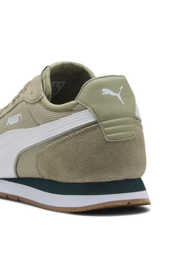 Puma - Sneakersy unisex ST MILER PUMA. Kolor: wielokolorowy, biały, beżowy, zielony. Materiał: zamsz. Szerokość cholewki: normalna. Sport: turystyka piesza