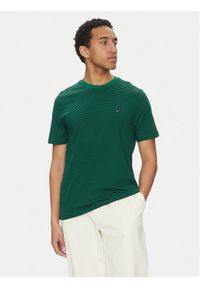 TOMMY HILFIGER - Tommy Hilfiger T-Shirt Ess Seasonal MW0MW39995 Zielony Regular Fit. Kolor: zielony. Materiał: bawełna