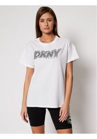 DKNY Sport T-Shirt DP0T7477 Biały Relaxed Fit. Kolor: biały. Materiał: bawełna. Styl: sportowy