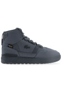 Buty męskie Lacoste T-Clip Winter Mid 225 1 SMA 750SMA0195-17C - szare. Kolor: szary. Materiał: guma, polar, materiał. Szerokość cholewki: normalna. Sezon: zima
