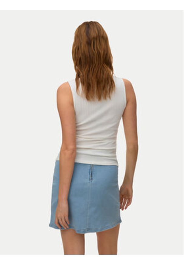 Vero Moda Top Ruby 10342997 Biały Slim Fit. Kolor: biały. Materiał: bawełna