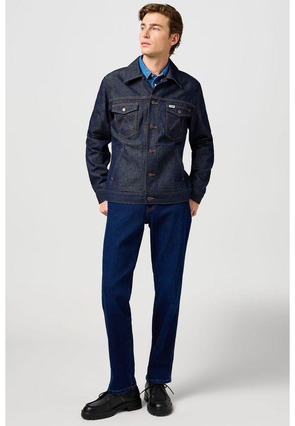 Lee - MESKA KURTKA WRANGLER REGULAR JACKET RINSED NIGHT 112362391