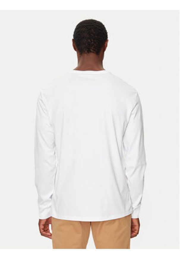 Polo Ralph Lauren Longsleeve 710760121 Biały Slim Fit. Typ kołnierza: polo. Kolor: biały. Materiał: bawełna. Długość rękawa: długi rękaw