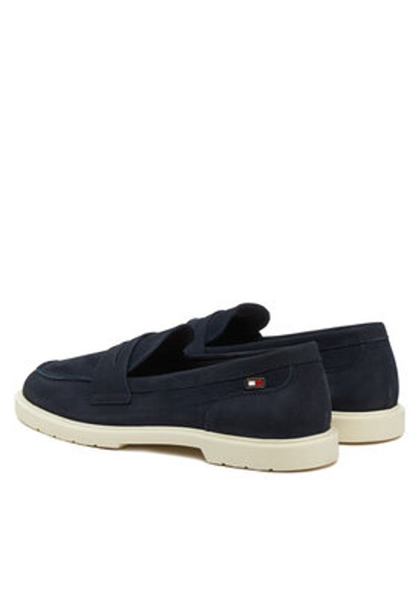TOMMY HILFIGER - Tommy Hilfiger Loafersy FW0FW08679 Granatowy. Kolor: niebieski. Materiał: skóra, nubuk
