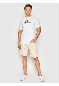 Quiksilver T-Shirt Comp EQYZT06534 Biały Regular Fit. Kolor: biały. Materiał: bawełna