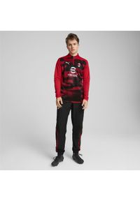 Puma - Męska bluza przedmeczowa z zamkiem 1/4 AC Milan PUMA For All Time Red Black. Kolor: czerwony, czarny, wielokolorowy. Długość rękawa: długi rękaw. Długość: długie #2