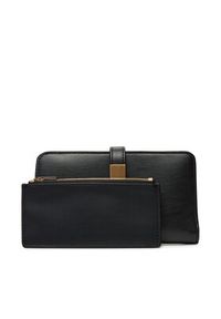 TOMMY HILFIGER - Tommy Hilfiger Mały Portfel Damski Th Heritage Med Wallet AW0AW17262 Czarny. Kolor: czarny. Materiał: skóra