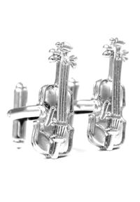 Modini - Srebrne spinki do mankietów - skrzypce U90. Kolor: srebrny #1