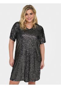 ONLY Carmakoma Sukienka koktajlowa Sparkly 15308045 Czarny Regular Fit. Kolor: czarny. Materiał: syntetyk. Styl: wizytowy