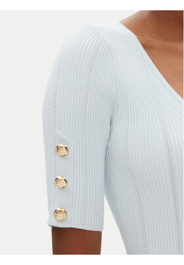 Marciano Guess Sukienka dzianinowa 5RGK07 5810Z Niebieski Regular Fit. Kolor: niebieski. Materiał: wiskoza