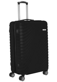 Walizka czarna Peterson PTN ML-29-BLACK M czarna. Kolor: czarny. Materiał: materiał