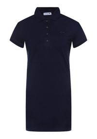 Lacoste Sukienka codzienna EF5473 Granatowy Slim Fit. Okazja: na co dzień. Kolor: niebieski. Materiał: bawełna. Typ sukienki: proste. Styl: casual