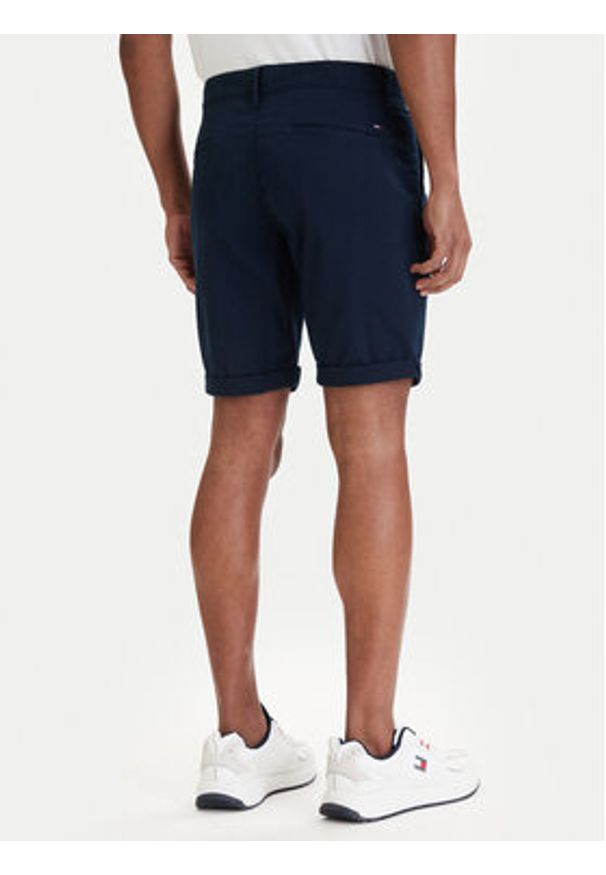 Tommy Jeans Szorty materiałowe Scanton DM0DM22852 Granatowy Slim Fit. Kolor: niebieski. Materiał: bawełna
