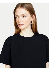 Sisley T-Shirt 3OQ6L104Q Czarny Regular Fit. Kolor: czarny. Materiał: bawełna