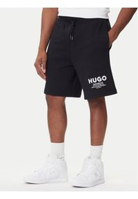 Hugo - HUGO Szorty sportowe Nomario 50510728 Czarny Loose Fit. Kolor: czarny. Materiał: bawełna. Styl: sportowy