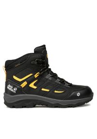 Jack Wolfskin Trekkingi Vojo Texapore Mid K 4042181 Czarny. Kolor: czarny. Materiał: skóra. Sport: turystyka piesza