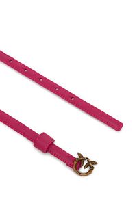 Pinko - PINKO Pasek Damski Love Berry H1 Belt PE 25 PLT01 102148 A0F1 Różowy. Kolor: różowy. Materiał: skóra