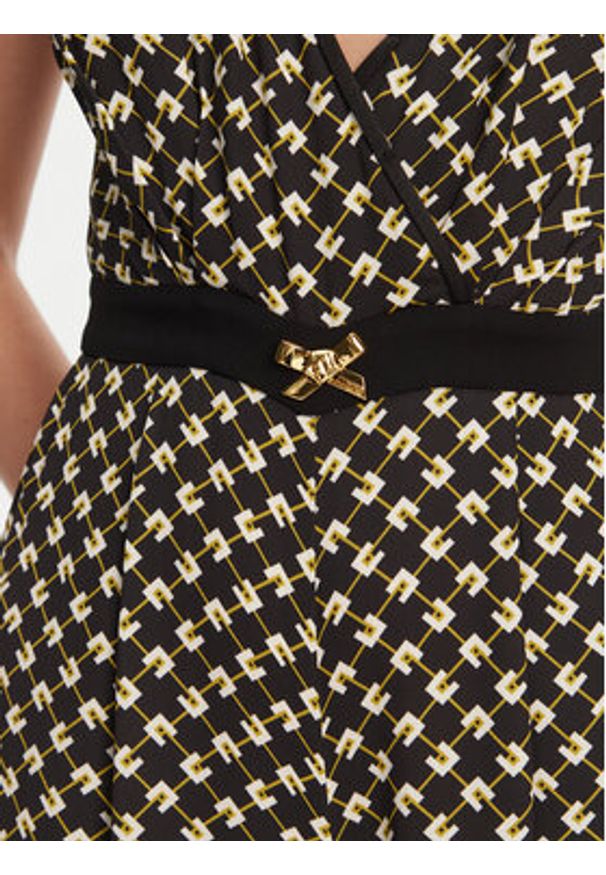 Elisabetta Franchi Kombinezon TU-035-51E2 Czarny Regular Fit. Kolor: czarny. Materiał: wiskoza