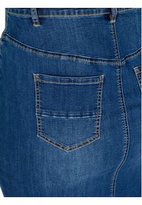 Zizzi Spódnica jeansowa J10771A Niebieski Regular Fit. Kolor: niebieski. Materiał: jeans