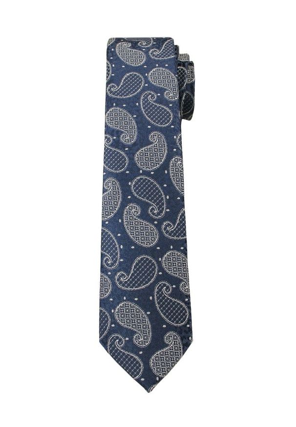 Niebieski krawat Alties paisley, elegancki