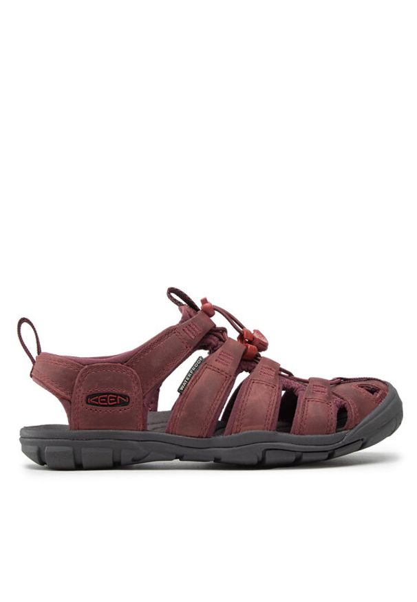 keen - Keen Sandały Clearwater Cnx Lleather 1025088 Bordowy. Kolor: czerwony. Materiał: skóra, nubuk