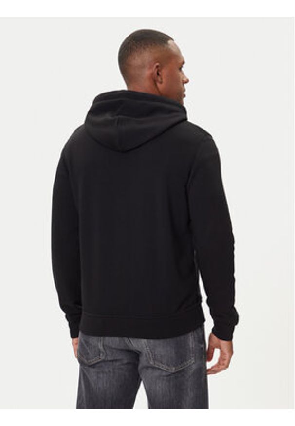 Karl Lagerfeld - KARL LAGERFELD Bluza 705045 554910 Czarny Regular Fit. Typ kołnierza: dekolt w karo. Kolor: czarny. Materiał: bawełna