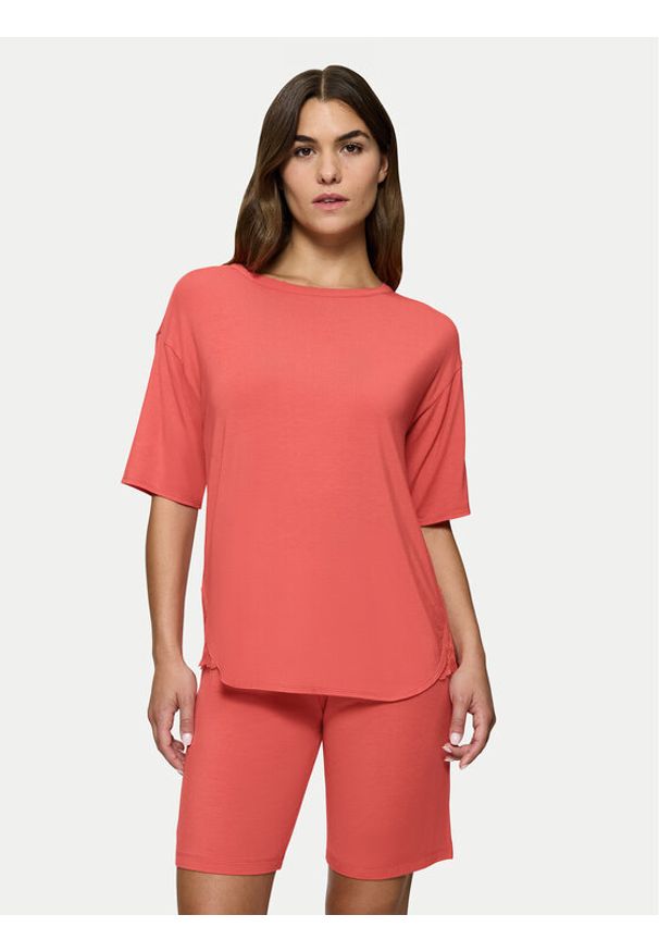 Triumph Piżama Timeless Sensuality 10222627 Koralowy Relaxed Fit. Kolor: pomarańczowy. Materiał: lyocell