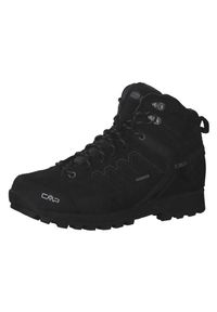 Buty trekkingowe męskie CMP Moon Mid WP. Kolor: czarny. Materiał: skóra, materiał, syntetyk, guma, zamsz. Sport: turystyka piesza
