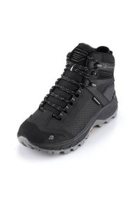 ALPINE PRO - Buty trekkingowe męskie Alpine Pro kneiffe. Zapięcie: sznurówki. Kolor: czarny. Materiał: tkanina, syntetyk, materiał. Szerokość cholewki: normalna. Sport: turystyka piesza #1