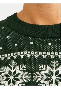 Jack & Jones - Jack&Jones Sweter Xmas Gabriel 12266118 Zielony Regular Fit. Kolor: zielony. Materiał: syntetyk #4