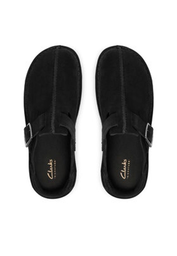 Clarks Klapki Solsbury Mule. 26184167 Czarny. Kolor: czarny. Materiał: zamsz, skóra