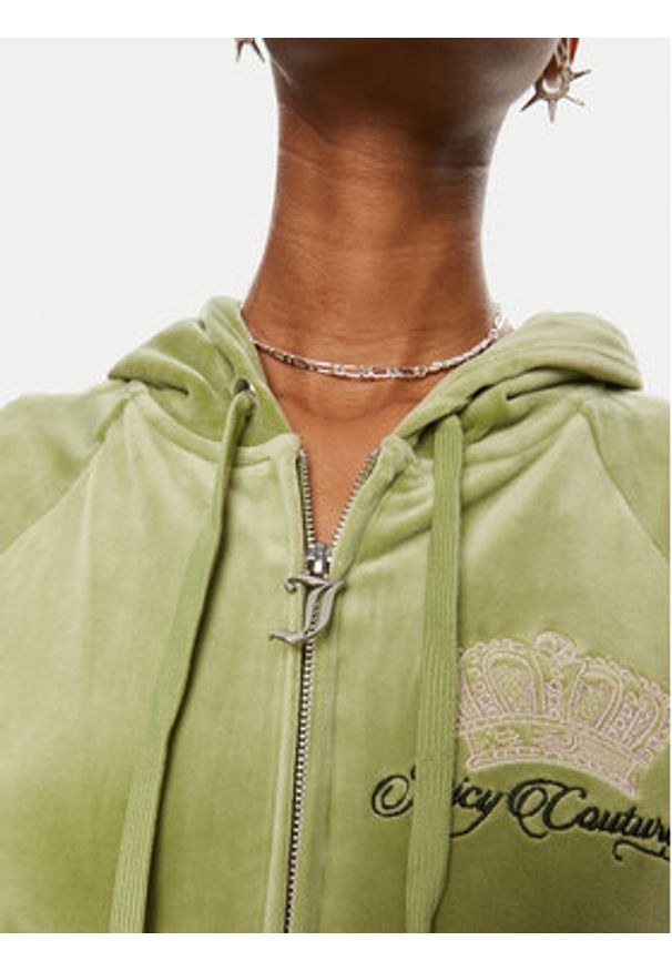 Juicy Couture Bluza Madison JCWAS23329 Zielony Slim Fit. Kolor: zielony. Materiał: welur, syntetyk