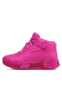 skechers - Skechers Sneakersy S-Lights Remix 310100L/HTPK Różowy. Kolor: różowy. Materiał: skóra