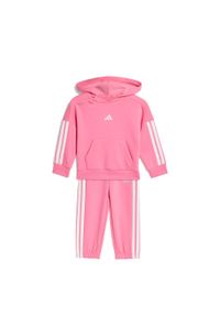 Adidas - Zestaw Essentials Joggers Kids. Okazja: na uczelnię. Kolor: różowy, wielokolorowy, biały. Materiał: dresówka, materiał. Styl: młodzieżowy, sportowy #1