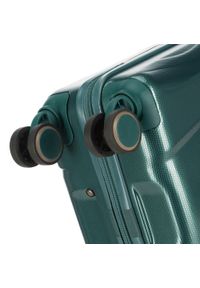 Wittchen - Średnia walizka z polikarbonu geometryczna. Kolor: zielony. Materiał: guma. Wzór: geometria #3